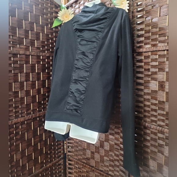 Adidas By Stella McCarthy Core Fleece Ruched Athletic Zip Jacket Medium Black - Picture 10 of 10